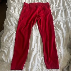 Red Lululemon leggings 25 inch